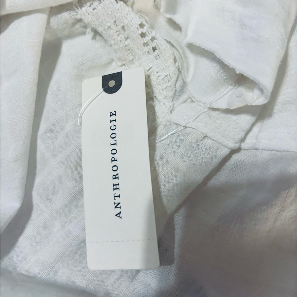 Pilcro Anthropologie  White Lace Detail Top nwt - Picture 5 of 15
